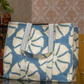 Awdhesh Kumar Blue Fan Blossom Cotton Hand Block Printed Tote Bag for Women