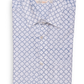 Short Sleeve Indian Blue Lattice Geometry Print Line Jali Blue Design Shirt 100% Cotton Fabric