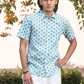 half sleeve Indian Hand Block Print Shirt Jaipur Fresh Floral Vibe Shirt 100% Cotton Fabric