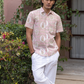half sleeve Indian Hand Block Print Shirt Jaipur Heritage Floral Print Shirt 100% Cotton Fabric
