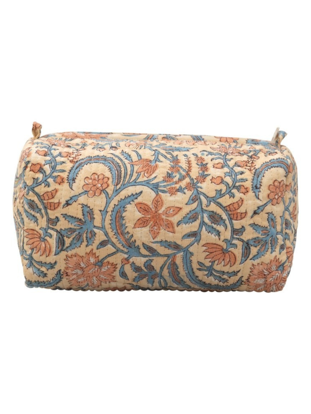 Awdhesh Kumar Soft Botanica Organizer Cotton Hand Block Printed Toiletry Bags for Women
