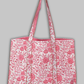 Cotton Hand Bag, Rosevine Blossom Tote Bags, Women hand bags, Tote bags for Girls, Fashion Tote bags, Printed Tote Bags