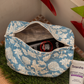 Awdhesh Kumar Azure Meadow Organizer Cotton Hand Block Printed Toiletry Bags for Women
