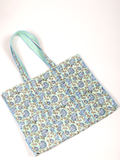 Cotton Hand Bag, Mint Paisley Meadow Tote Bags, Women hand bags, Tote bags for Girls, Fashion Tote bags, Printed Tote Bags