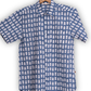 Short Sleeve Indian Indigo Bottle Block Print Shirt Jharokha Gud Design Shirt 100% Cotton Fabric