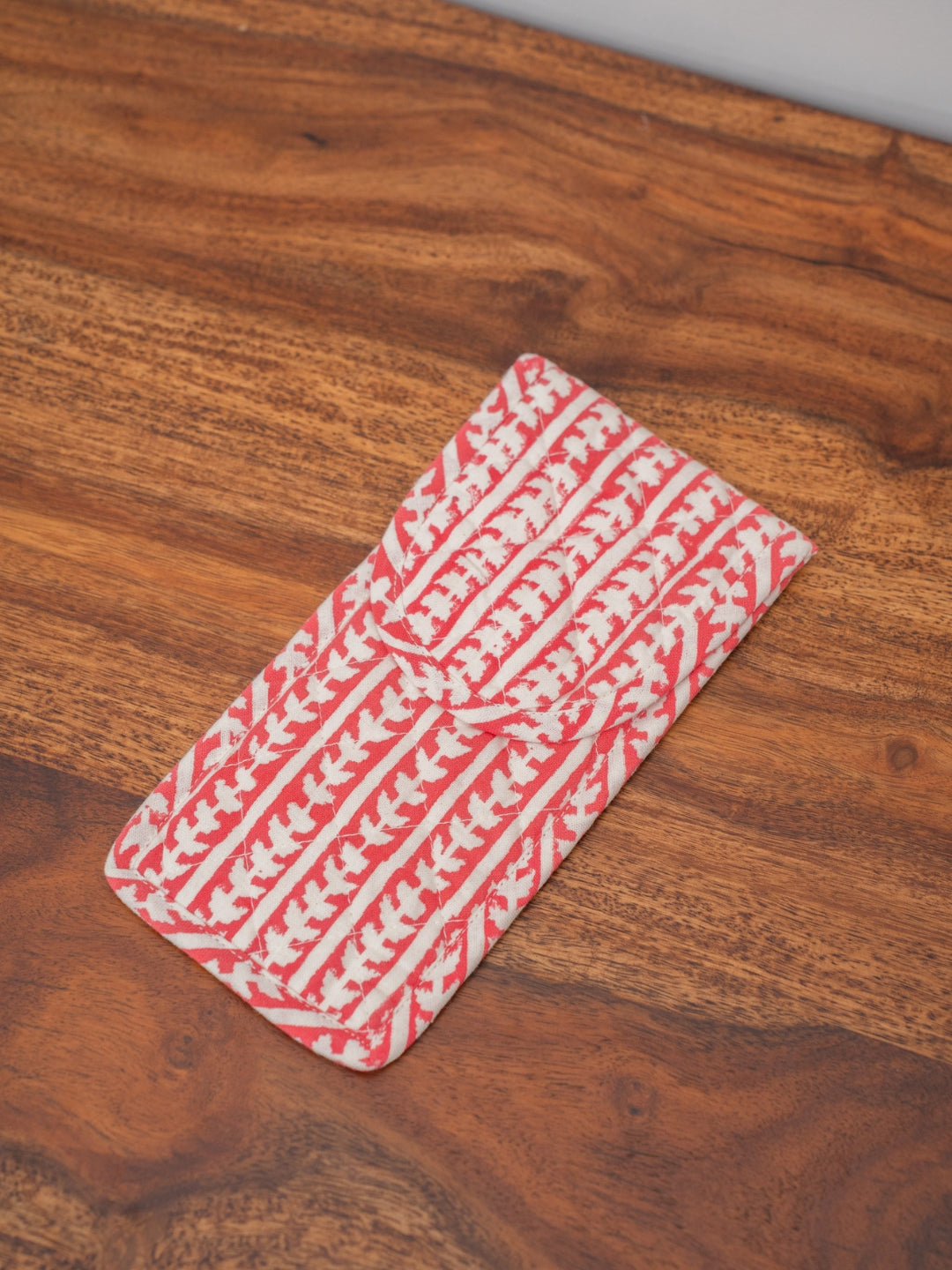 Coral Red Traditional Pattern Sunglass Cover