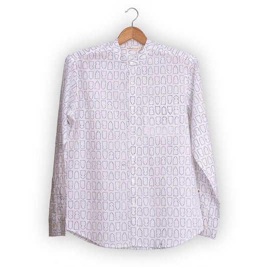 Full Sleeve Indian Hand Block Print Shirt Jharokha Design Shirt 100% Cotton Fabric