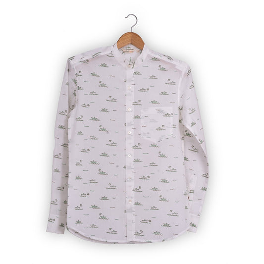 Full Sleeve Indian Hand Block Print Shirt Naav Design Shirt 100% Cotton Fabric