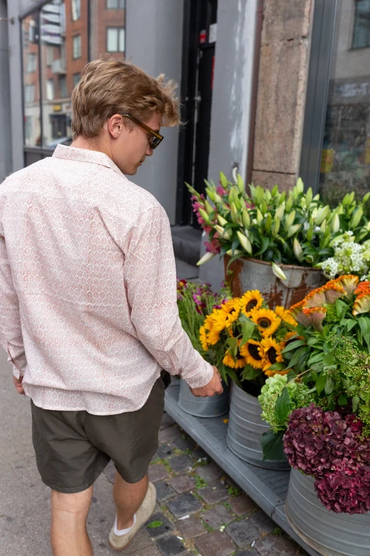 Handmade cotton printed half sleeve shirt Indian handmade shirt
