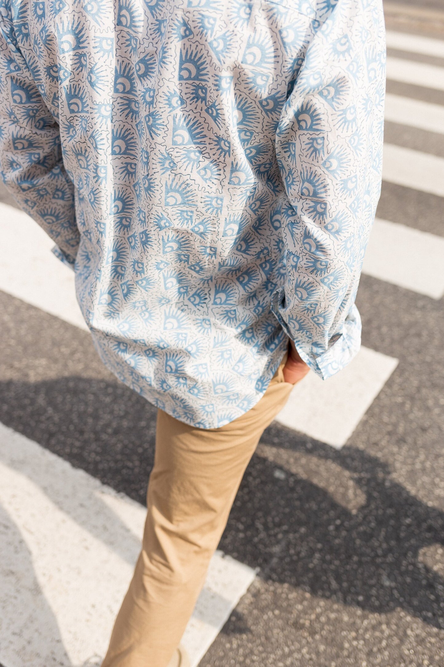 Handmade cotton printed half sleeve shirt Indian handmade shirt