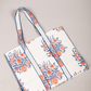 Awdhesh Kumar Nautical Floral Quilted Hand Block Printed Tote Bag for Women