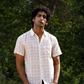 half Sleeve Indian Hand Block Print Shirt Heritage Ivory Bloom Shirt 100% Cotton Fabric