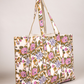 Awdhesh Kumar Floral Serenity Shopper Cotton Hand Block Printed Tote Bag for Women