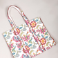 Awdhesh Kumar Floral Carnival Cotton Hand Block Printed Tote Bag for Women