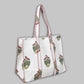 Awdhesh Kumar Ivory Garden Carryall Cotton Hand Block Printed Tote Bag for Women