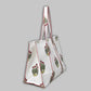 Awdhesh Kumar Ivory Garden Carryall Cotton Hand Block Printed Tote Bag for Women