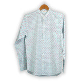Full Sleeve Indian Hand Block Print Shirt Buti Grid Design Shirt 100% Cotton Fabric