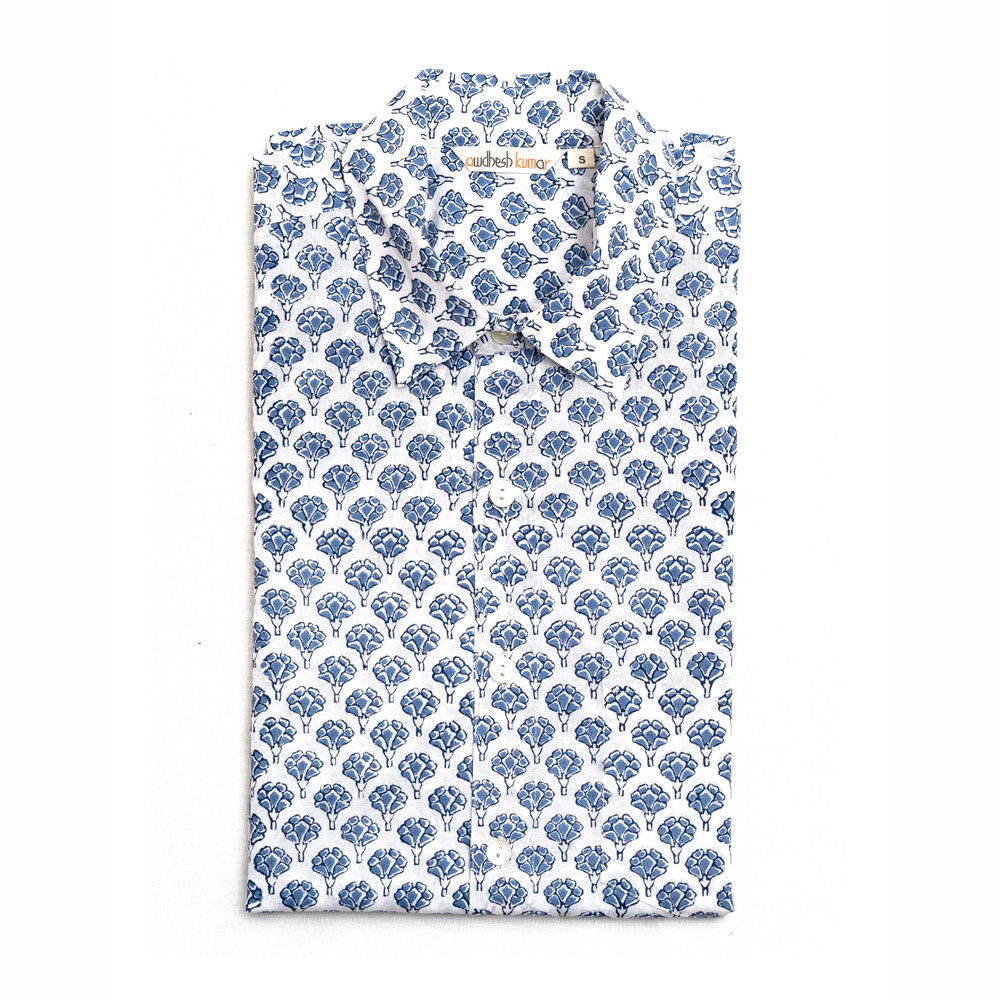 Full Sleeve Indian Hand Block Print Shirt Buti Multi Design Shirt 100% Cotton Fabric